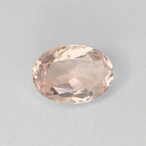 0.87 ct Pink Morganite Stone, Natural Morganite in Oval Facet Shape for Sale