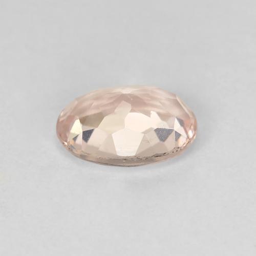 Morganite Gemstone in 7.3 x 5.3 mm Size for Sale, Morganite Stone in Salmon Pink Color