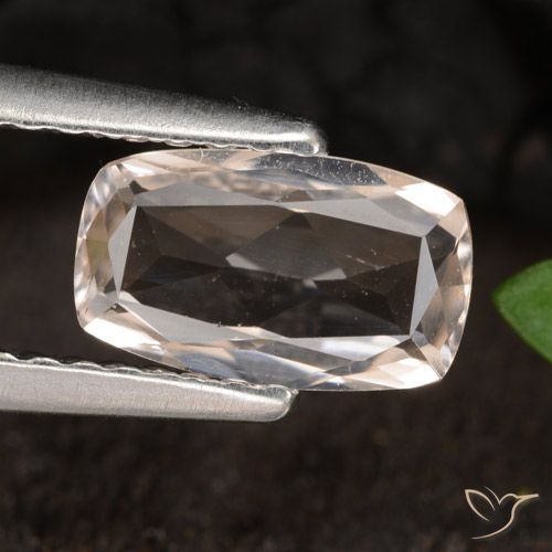 0.80ct Natural Medium Pink Morganite, Cushion, VVS-VS