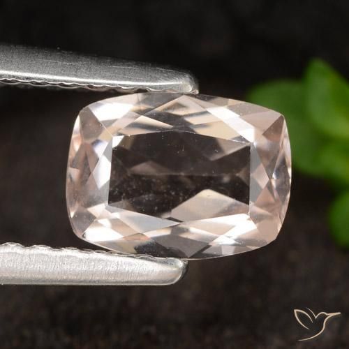 0.71ct Natural Medium-Light Pink Morganite, Cushion, VVS-VS