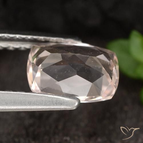 Morganite Gemstone in 6.6 x 4.9 mm Size for Sale, Morganite Stone in Medium-Light Pink Color