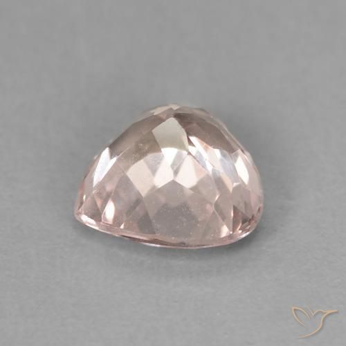 Morganite Gemstone in 6.2 x 6.8 mm Size for Sale, Morganite Stone in Medium Light-Pink Color