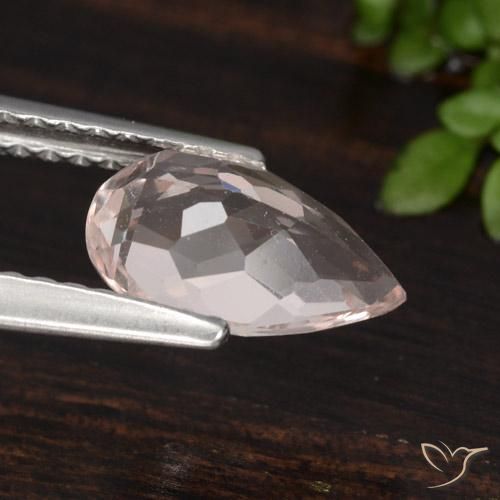 Morganite Gemstone in 9 x 5.7 mm Size for Sale, Morganite Stone in Light Pink Color