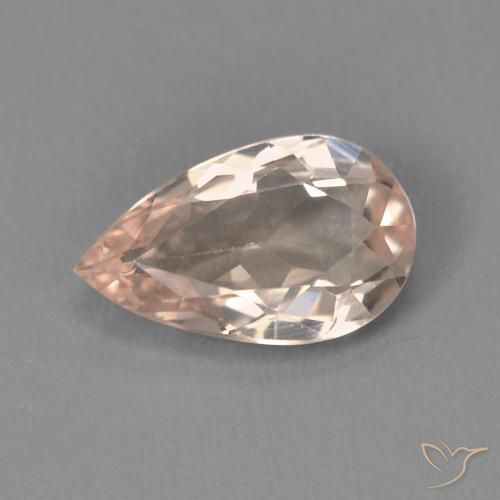 0.93 ct Pink Morganite, 9.1 x 5.5 mm Pear Cut From Afghanistan, Photo A