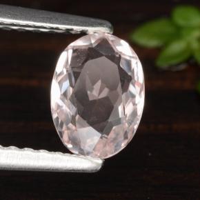 0.78 ct Pink Morganite Stone, Natural Morganite in Oval Facet Shape for Sale