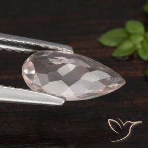 Morganite Gemstone in 9.5 x 5.3 mm Size for Sale, Morganite Stone in Flamingo Pink Color