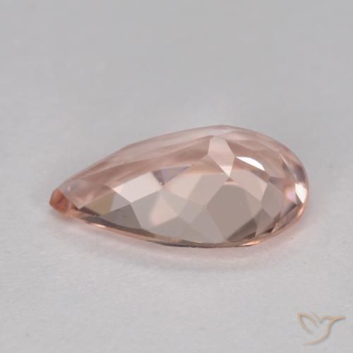 Morganite Gemstone in 8.8 x 5.5 mm Size for Sale, Morganite Stone in Salmon Pink Color