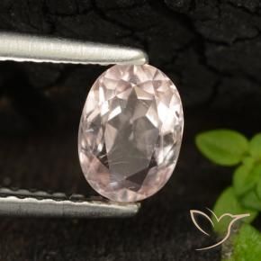 0.79 ct Pink Morganite Stone, Natural Morganite in Oval Facet Shape for Sale