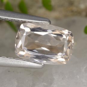 0.84 ct Pink Morganite Gemstone, Morganite Gem in Cushion-Cut Shape for Sale.