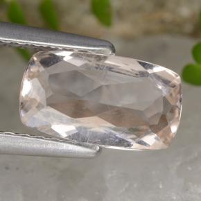 0.95 ct Pink Morganite Gemstone, Morganite Gem in Cushion-Cut Shape for Sale.
