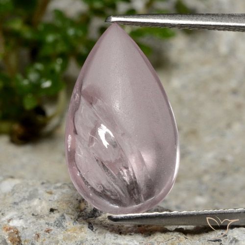 5.49ct Natural Light Rose Pink Morganite, Pear Shape, Transparent