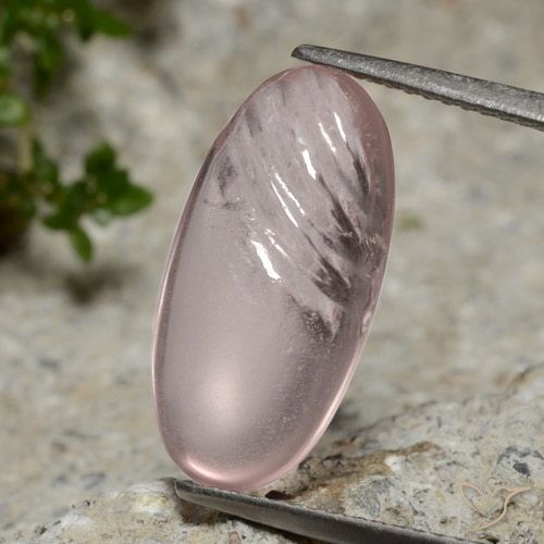 4.80ct Natural Light Coral Pink Morganite, Oval, Transparent