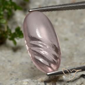 4.80 ct Pink Morganite Stone, Natural Morganite in Carved Oval Cabochon Shape for Sale
