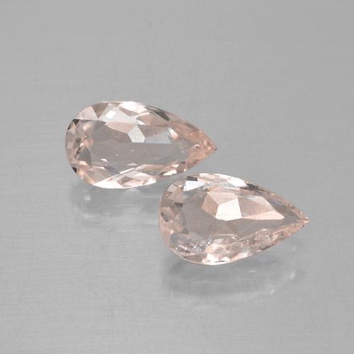 Medium Pink Morganite Gem - 0.7ct Pear Facet (ID: 477994)