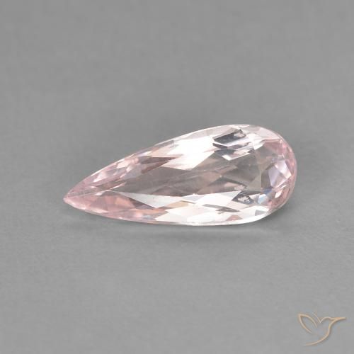 1.02 ct Pink Morganite Stone, Natural Morganite in Pear Facet Shape for Sale