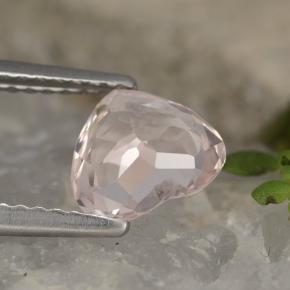 Morganite Gemstone in 7.6 x 6.6 mm Size for Sale, Morganite Stone in Medium Pink Color