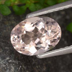 1.10 ct Pink Morganite Gemstone, Morganite Gem in Oval Facet Shape for Sale.