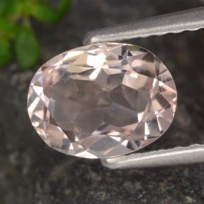 1.05 ct Pink Morganite Stone, Natural Morganite in Oval Facet Shape for Sale