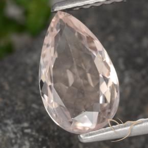 1.22 ct Pink Morganite Stone, Natural Morganite in Pear Facet Shape for Sale