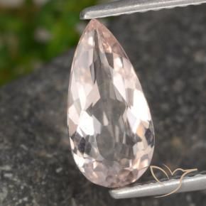 1.09 ct Pink Morganite Stone, Natural Morganite in Pear Facet Shape for Sale