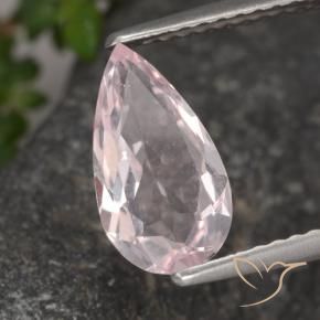 1.18 ct Pink Morganite Stone, Natural Morganite in Pear Facet Shape for Sale