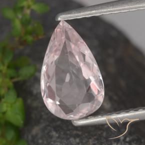 1.16 ct Pink Morganite Stone, Natural Morganite in Pear Facet Shape for Sale