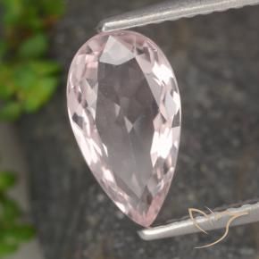 1.18 ct Pink Morganite Stone, Natural Morganite in Pear Facet Shape for Sale