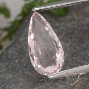 1.10 ct Pink Morganite Stone, Natural Morganite in Pear Facet Shape for Sale