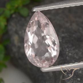 1.02 ct Pink Morganite Stone, Natural Morganite in Pear Facet Shape for Sale