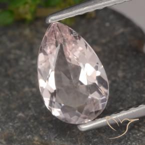 1.14 ct Pink Morganite Stone, Natural Morganite in Pear Facet Shape for Sale