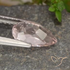 Morganite Gemstone in 8.6 x 5.3 mm Size for Sale, Morganite Stone in Medium Pink Color