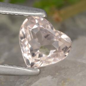 Flamant rose Morganite gemme - 0.5ct Coeur facette (ID: 478743)