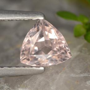 0.50 ct Pink Morganite Gemstone, Morganite Gem in Trillion Facet Shape for Sale.