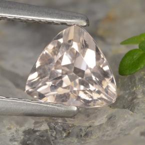 0.56 ct Pink Morganite Gemstone, Morganite Gem in Trillion Facet Shape for Sale.