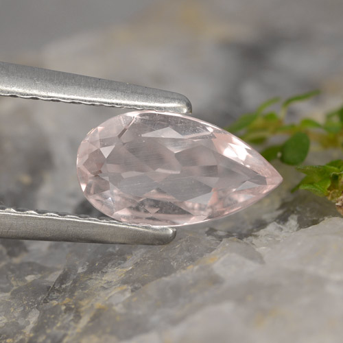 0,62 ct birnenschliff rosa Morganit aus Afghanistan, Größe 8,5 x 4,7mm, Garantiert natürlicher Edelstein, VVS Reinheit, 1 Stück Morganit in Flamingorosa Farbe, Mohs-Härte von 7,5 - 8 Geeignet für den täglichen Gebrauch im Schmuck, Photo A