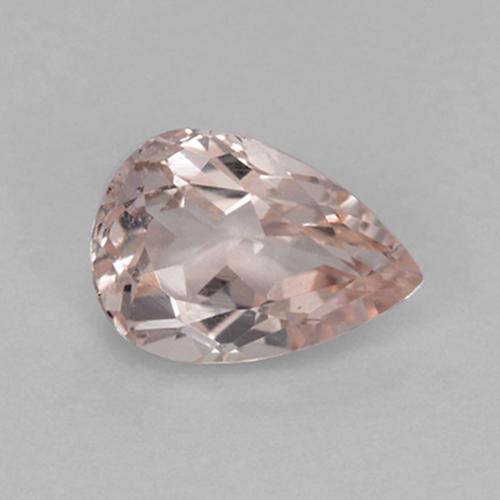 0.57 ct Pink Morganite Gemstone, Morganite Gem in Pear Facet Shape for Sale.