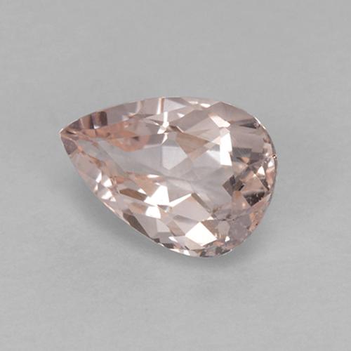0.57 ct Pink Morganite Stone, Natural Morganite in Pear Facet Shape for Sale