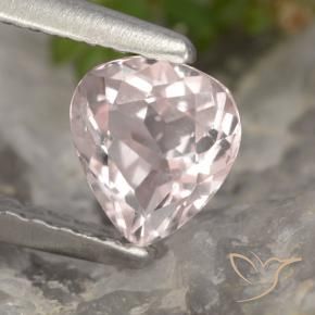 0.55 ct Pink Morganite Stone, Natural Morganite in Pear Facet Shape for Sale