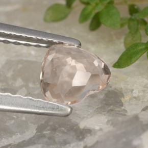 Morganite Gemstone in 5.4 x 5.7 mm Size for Sale, Morganite Stone in Medium-Light Pink Color