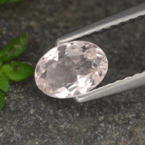 0.53 ct Pink Morganite Stone, Natural Morganite in Oval Facet Shape for Sale