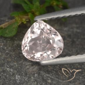 0.67 ct Pink Morganite Stone, Natural Morganite in Pear Facet Shape for Sale