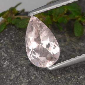 Rosado flamingo Morganita Gema - 0.7ct Corte en forma de pera (ID: 478832)