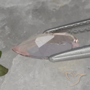 Morganite Gemstone in 8.9 x 4.7 mm Size for Sale, Morganite Stone in Coral Pink Tone Color