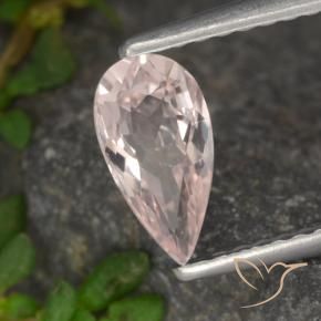 0.69 ct Pink Morganite Stone, Natural Morganite in Pear Facet Shape for Sale