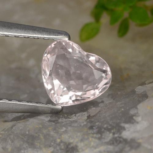 Morganita Rosa Forma de corazón de 0.7 ct de Afganistán, dimensión 5,5 x 6,4mm, piedra preciosa natural No tratado, claridad vvs, Morganita de 1 pieza en color Tono rosado coral, dureza Mohs de 7.5 - 8 Adecuado para joyas de uso diario, Photo A