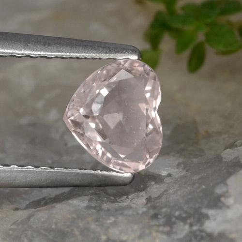 0.70 ct Pink Morganite Stone, Natural Morganite in Heart Facet Shape for Sale