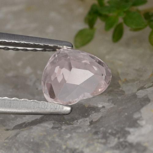 Morganite Gemstone in 5.5 x 6.4 mm Size for Sale, Morganite Stone in Medium-Light Pink Color