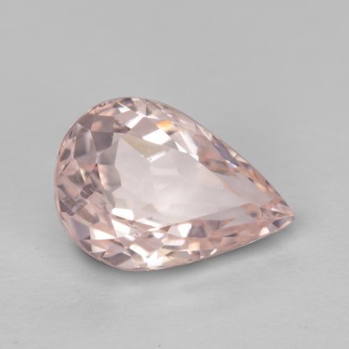 0.68 ct Pink Morganite Stone, Natural Morganite in Pear Facet Shape for Sale