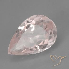 0.78 ct Pink Morganite Stone, Natural Morganite in Pear Facet Shape for Sale
