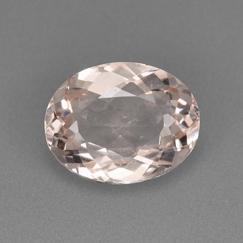 2.31 ct Pink Morganite Gemstone, Morganite Gem in Oval Facet Shape for Sale.